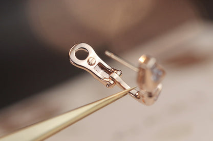 Pomuse SERPENT PINK GOLD DIAMOND EARRINGS