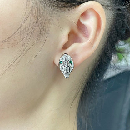 Pomuse SERPENT DIAMOND STUD EARRINGS