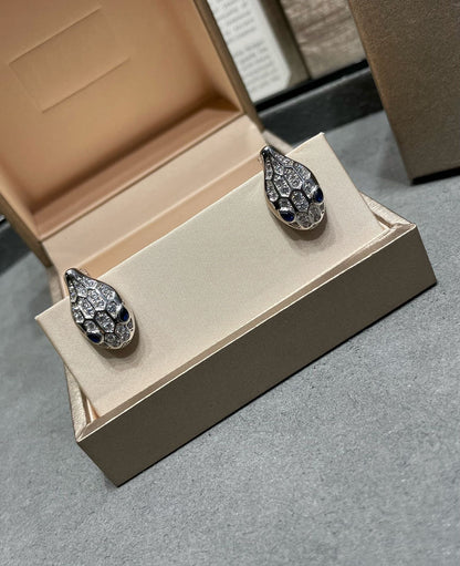 Pomuse SERPENT DIAMOND STUD EARRINGS