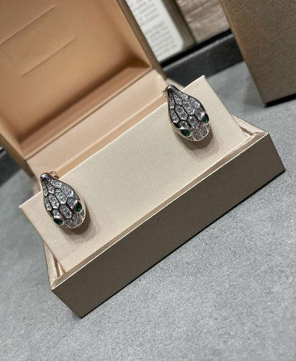 Pomuse SERPENT DIAMOND STUD EARRINGS