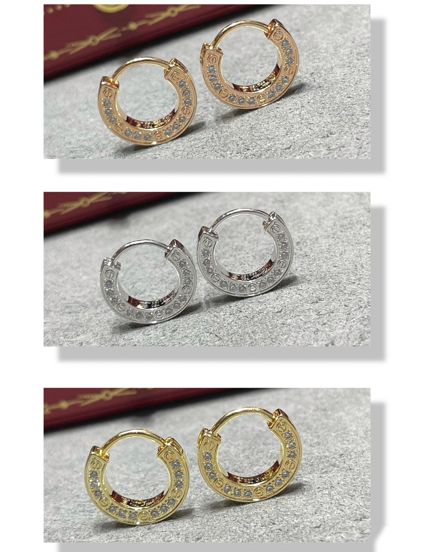 Pomuse LOVE DIAMOND EARRINGS