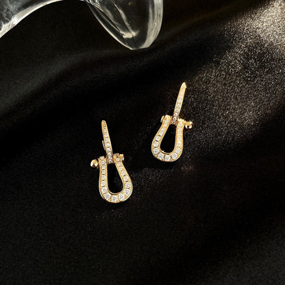 Pomuse FORCE 10 FULL DIAMOND DROP EARRINGS MEDIUM MODEL