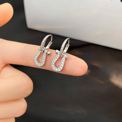 Pomuse FORCE 10 FULL DIAMOND DROP EARRINGS MEDIUM MODEL