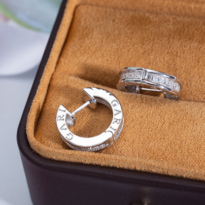 Pomuse ZERO 1 MINI SILVER DIAMOND EARRINGS