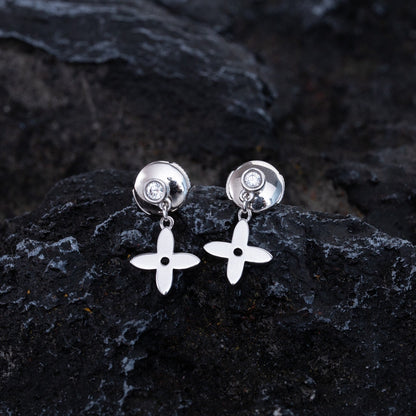 Pomuse VIDYLLE SILVER DIAMOND MINI DROP EARRINGS