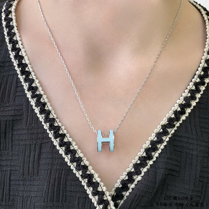 Pomuse POP H SKY BLUE NECKLACE