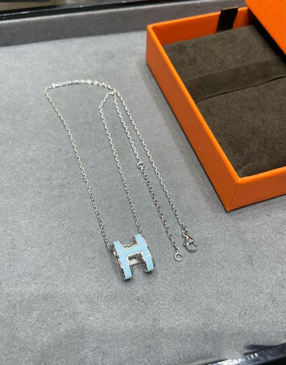 Pomuse POP H SKY BLUE NECKLACE