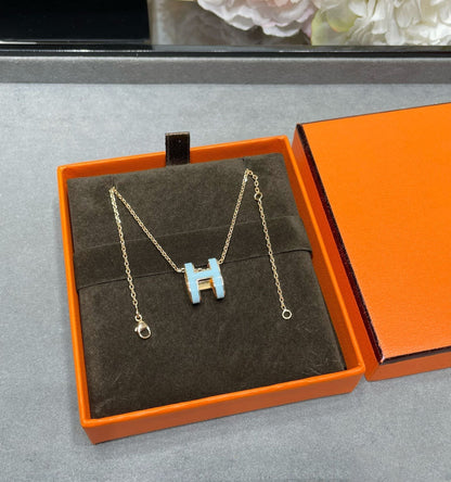 Pomuse POP H SKY BLUE NECKLACE