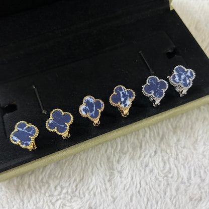 Pomuse CLOVER PIETERSITE MEDIUM STUD EARRINGS