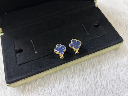Pomuse CLOVER PIETERSITE MEDIUM STUD EARRINGS