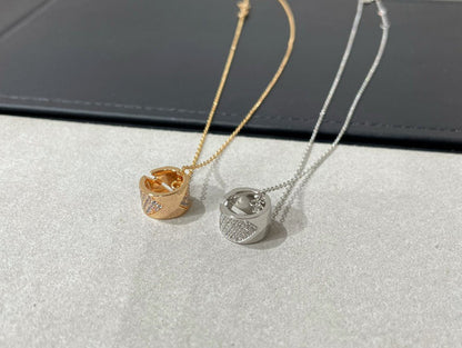 Pomuse LIENS EVIDENCE DIAMOND PAVED NECKLACE