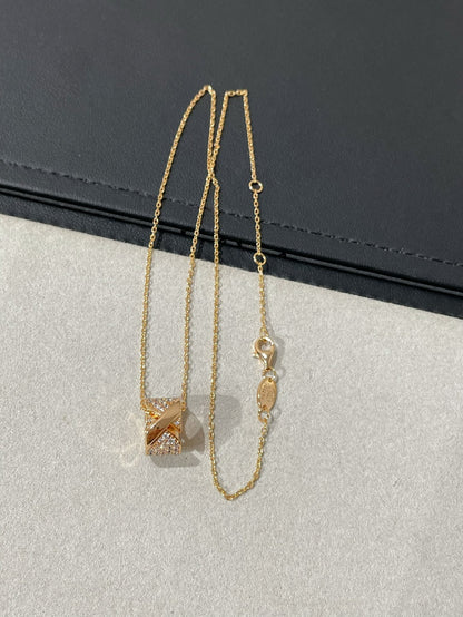 Pomuse LIENS EVIDENCE DIAMOND PAVED NECKLACE