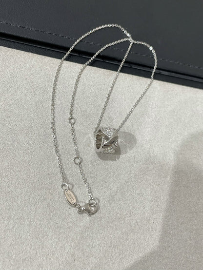 Pomuse LIENS EVIDENCE DIAMOND PAVED NECKLACE
