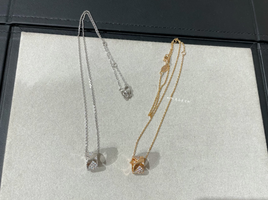 Pomuse LIENS EVIDENCE DIAMOND PAVED NECKLACE
