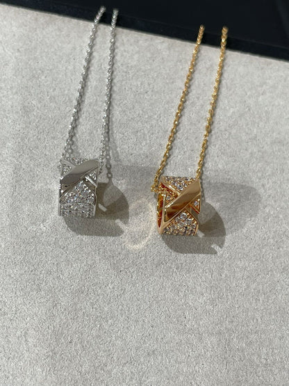 Pomuse LIENS EVIDENCE DIAMOND PAVED NECKLACE
