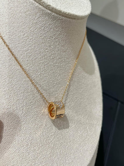 Pomuse LIENS EVIDENCE DIAMOND PAVED NECKLACE
