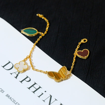 Pomuse LUCKY SPRING 5 MOTIF GOLD BRACELET