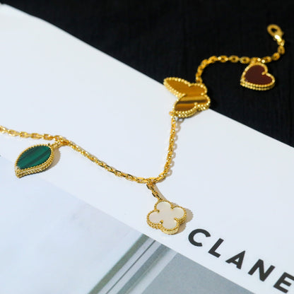 Pomuse LUCKY SPRING 5 MOTIF GOLD BRACELET