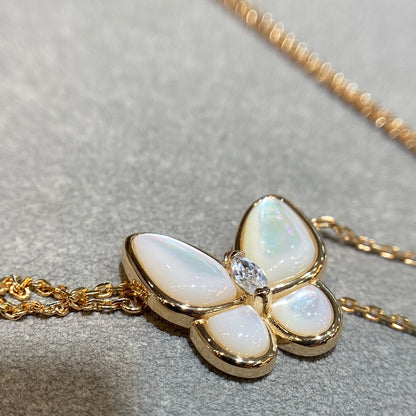 Pomuse BUTTERFLY MOP DIAMOND NECKLACE