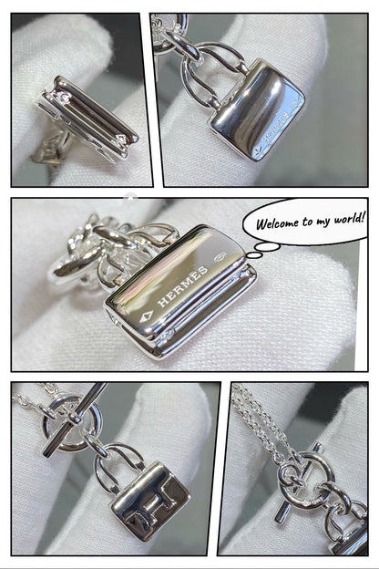Pomuse CONSTANCE PEDANT SILVER NECKLACE