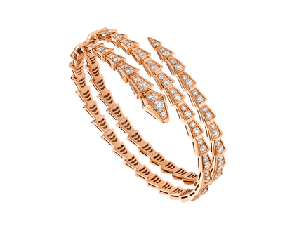 Pomuse SERPENTI BRACELET PINK GOLD DIAMOND DOUBLE ROW