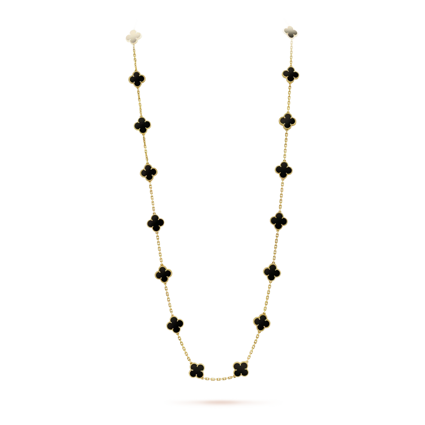 Pomuse CLOVER 20 MOTIFS ONYX NECKLACE
