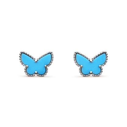 Pomuse BUTTERFLY TURQUOISE EARRINGS SILVER