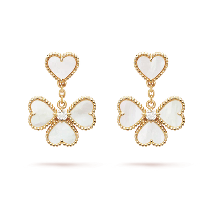 Pomuse CLOVER SWEET WHITE MOP EARRINGS