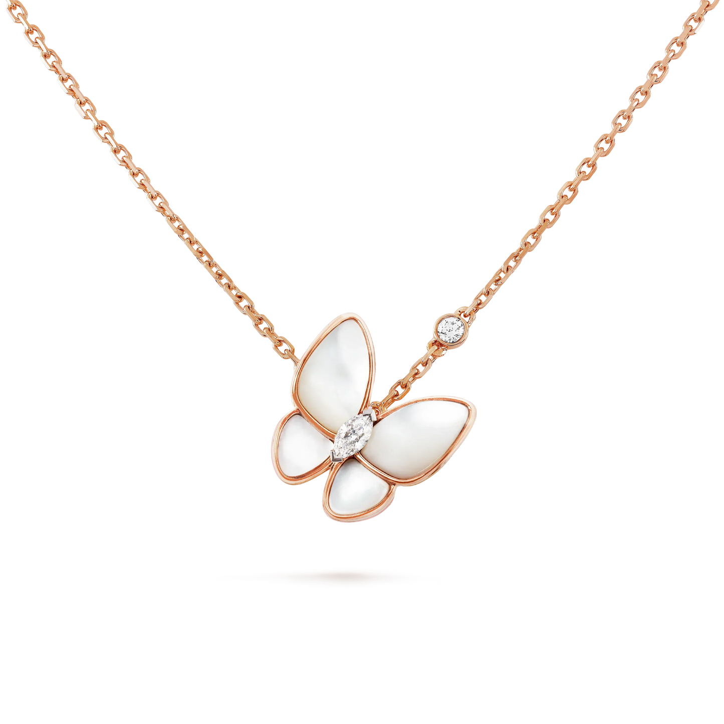 Pomuse BUTTERFLY MOP DIAMOND NECKLACE
