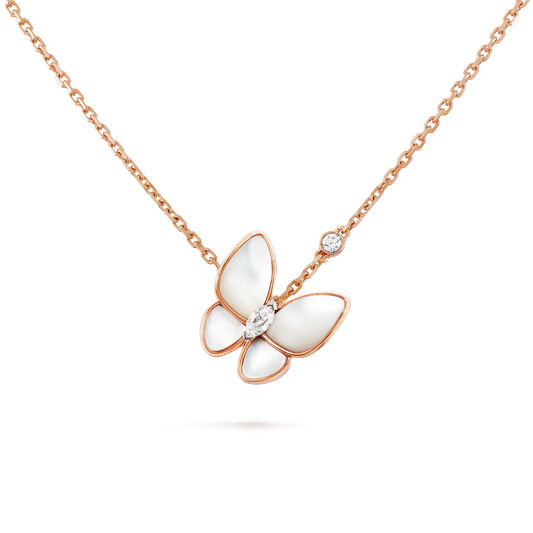Pomuse BUTTERFLY MOP DIAMOND NECKLACE