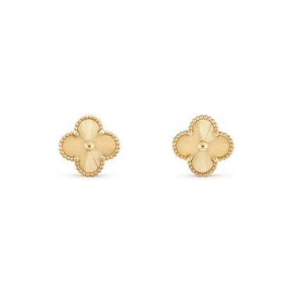 Pomuse CLOVER MINI 9.5MM LASER EARRINGS