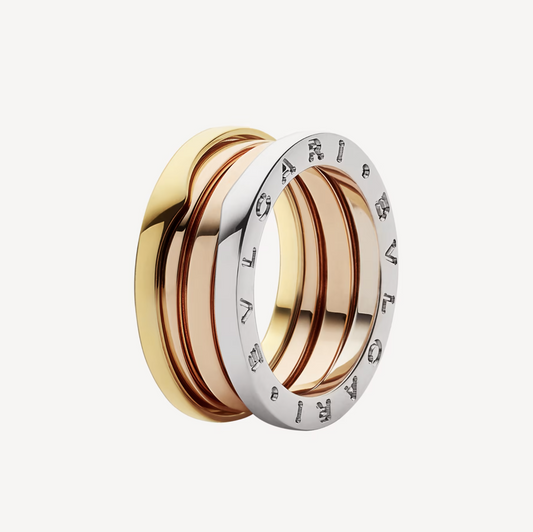 Pomuse ZERO 1 THREE-BAND ROSE WHITE AND YELLOW RING