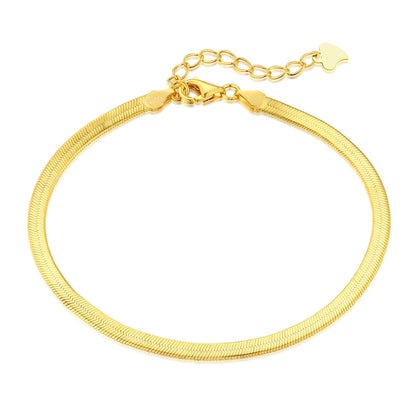 Pomuse Flat Snake Bone Chain Blade Necklace