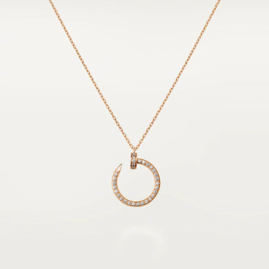 Pomuse JUSTE NECKLACE PINK GOLD DIAMONDS
