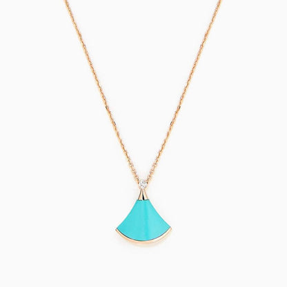 Pomuse DREAM NECKLACE TURQUOISE PINK GOLD