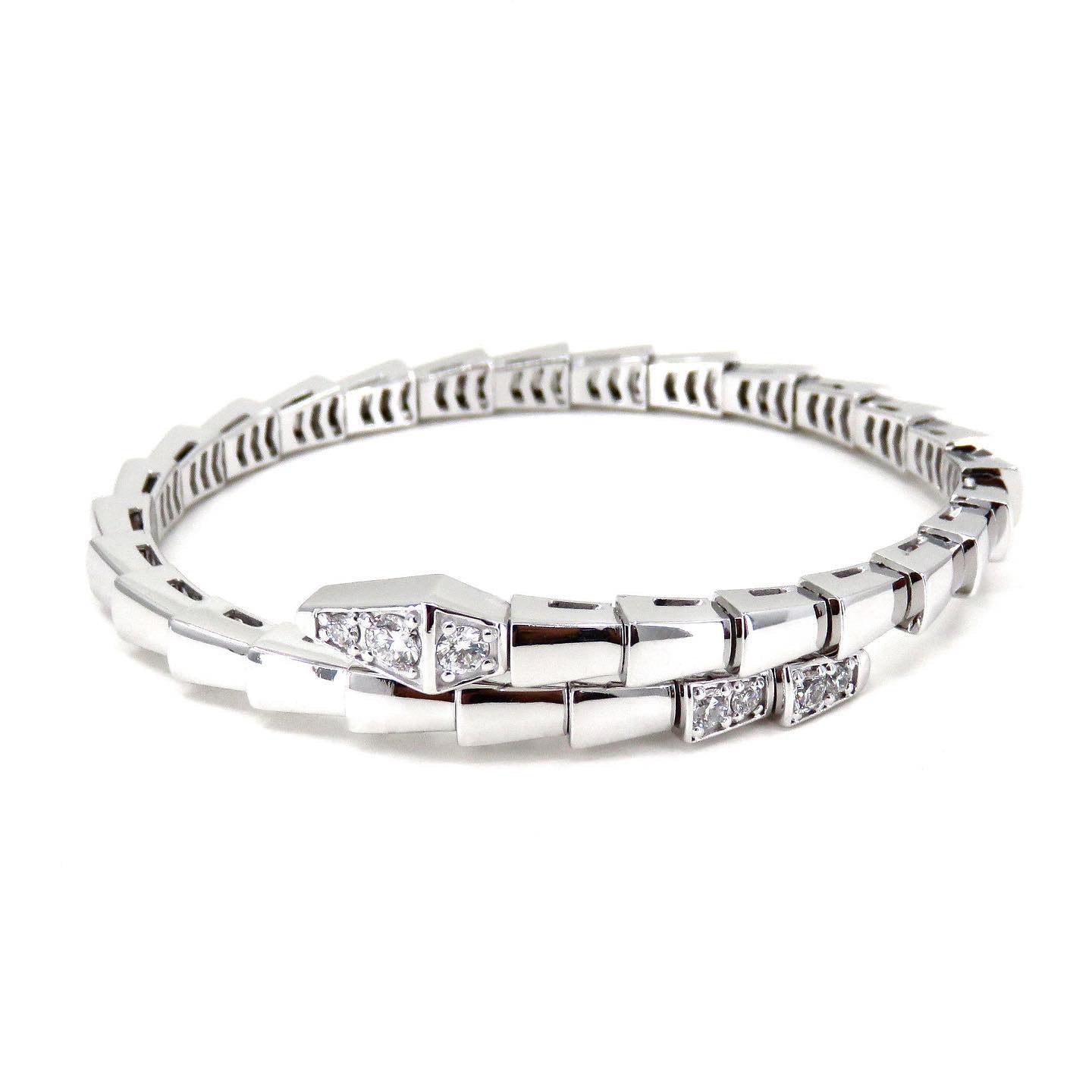 Pomuse SERPENTI BRACELET DIAMONDS SILVER