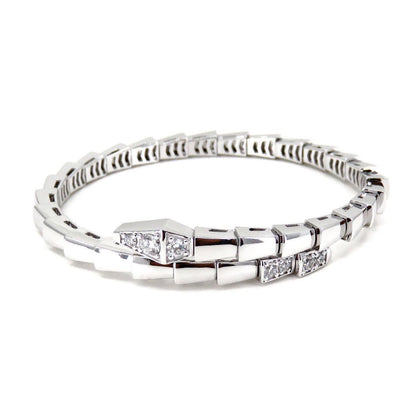 Pomuse SERPENTI BRACELET DIAMONDS SILVER