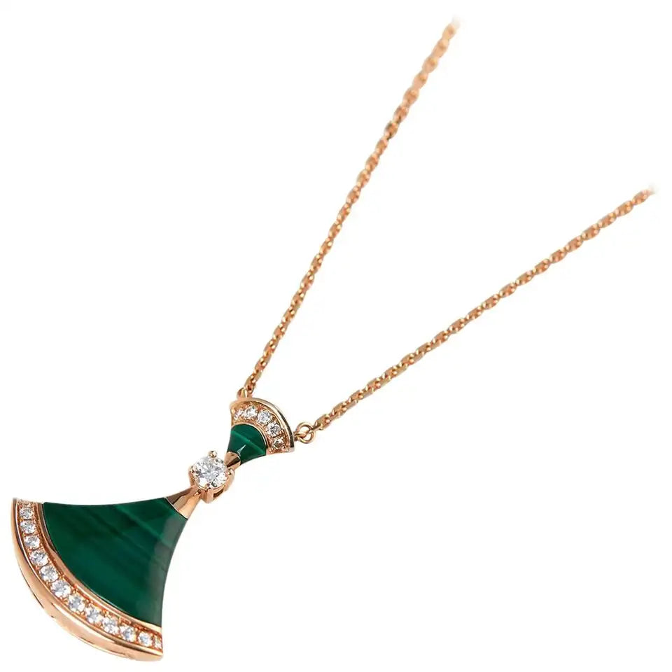 Pomuse DREAM NECKLACE MALACHITE DIAMOND