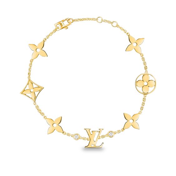 Pomuse STAR AND SUN 7 MOTIFS GOLD BRACELET