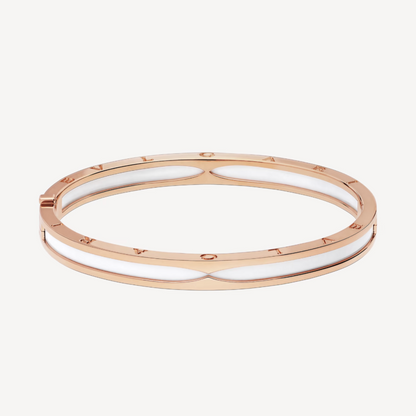 Pomuse ZERO 1 PINK GOLD WITH WHITE CERAMIC BRACELET