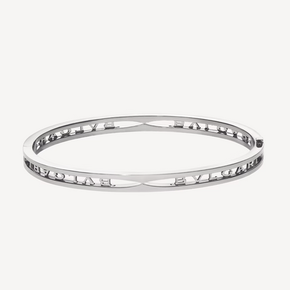 Pomuse ZERO 1 SPIRAL LOGO SILVER BRACELET