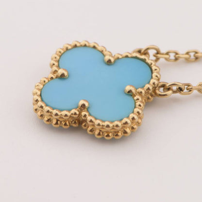 Pomuse CLOVER 15MM VINTAGE TURQUOISE NECKLACE