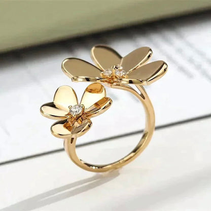 Pomuse CLOVER COMOS GOLD DIAMOND RING