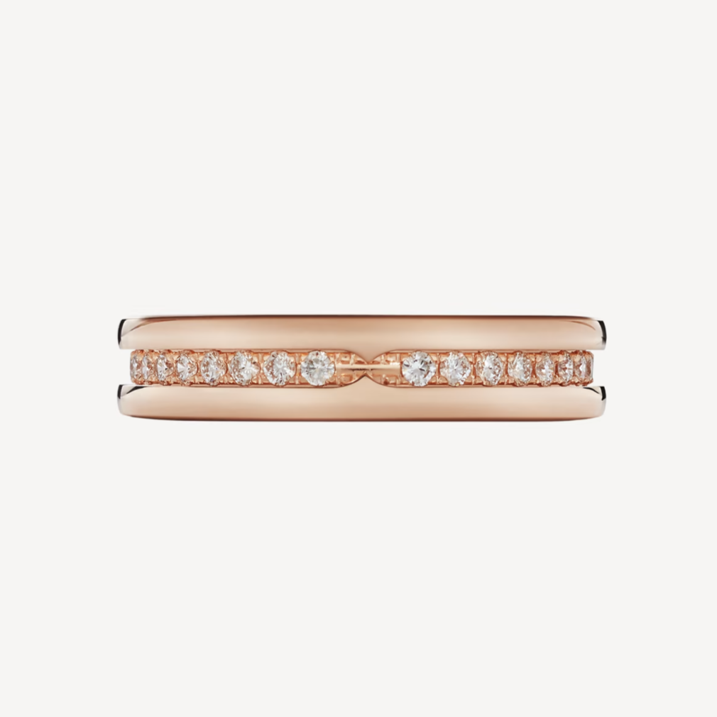 Pomuse ZERO 1 ONE-BAND PAVED DIAMONDS ON THE SPIRAL RING