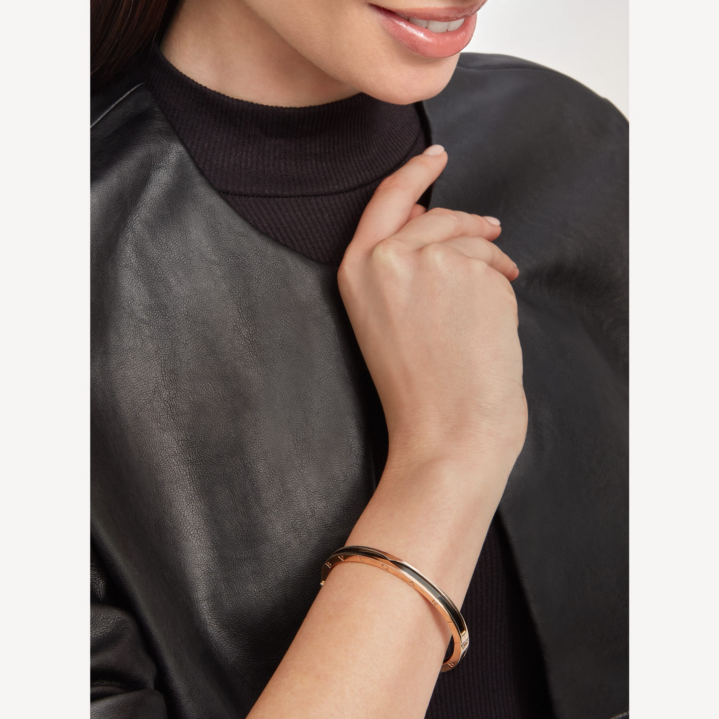 Pomuse ZERO 1 PINK GOLD WITH BLACK CERAMIC BRACELET