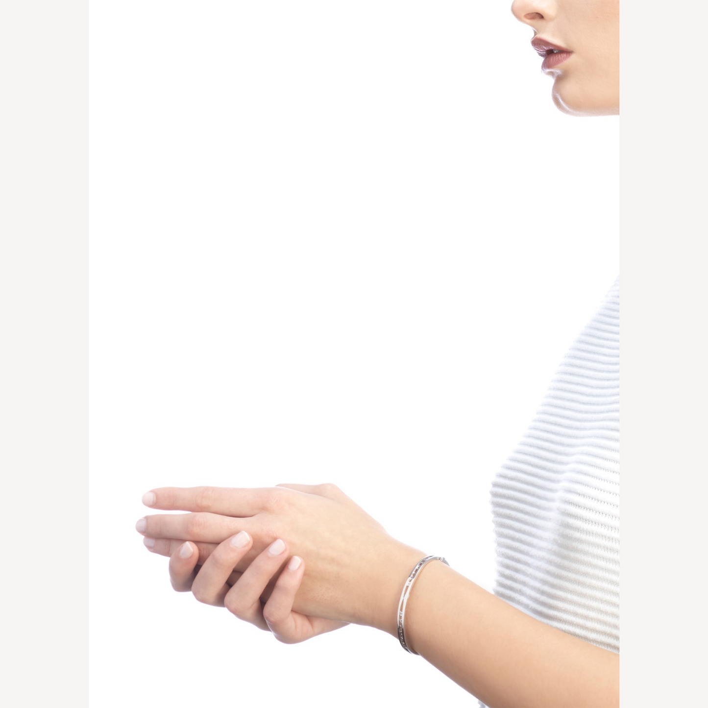 Pomuse ZERO 1 SPIRAL LOGO SILVER BRACELET