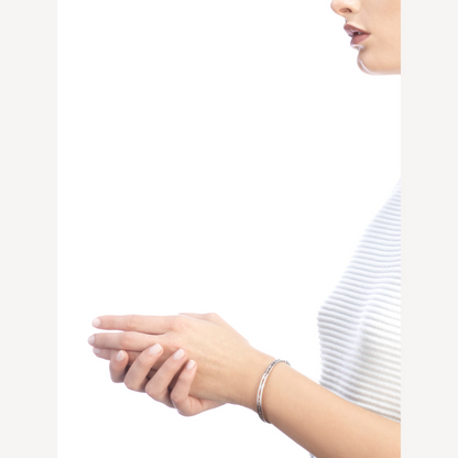 Pomuse ZERO 1 SPIRAL LOGO SILVER BRACELET