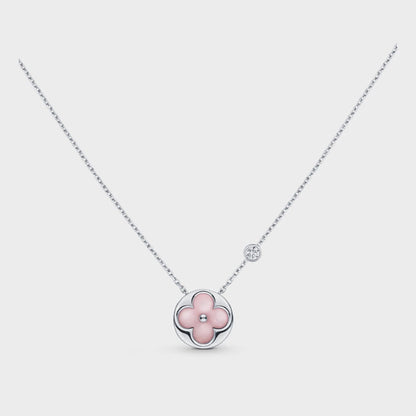 Pomuse SUN MOTIF PINK MOP SILVER BRACELET