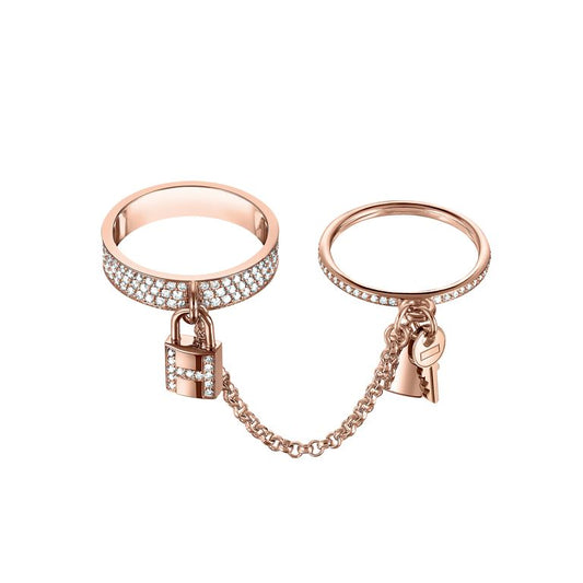 Pomuse HM KELLY CLOCHETTE DOUBLE RING IN  WITH DIAMONDS