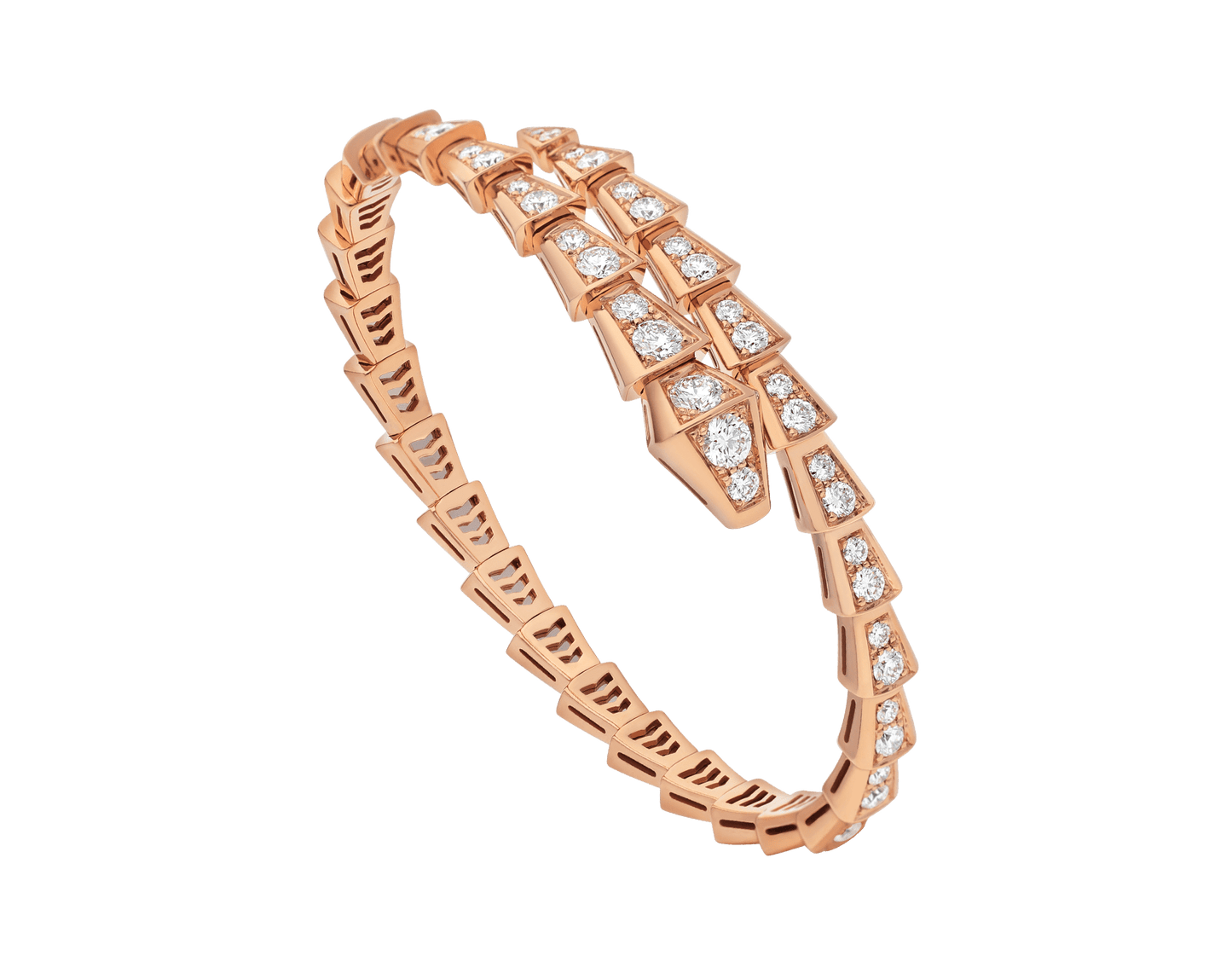 Pomuse SERPENTI BRACELET 6MM PINK GOLD DIAMOND